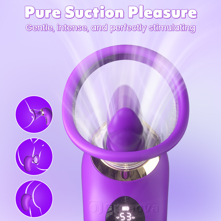 Vibrador de succión 5 en 1 con pantalla LCD