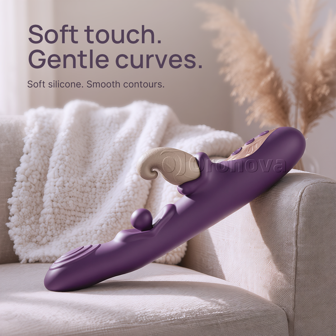Vibrador flexible 3 en 1: bola giratoria, golpeteo y vibración multimodo