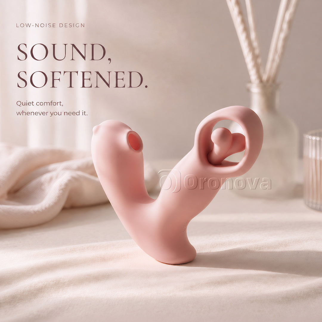 Vibrador de pulsos de flujo de aire con vibración rotatoria inteligente y aplicación 3 en 1