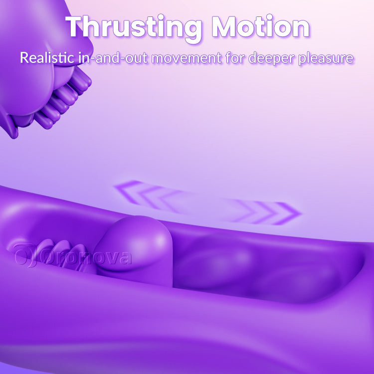 Vibrador de empuje y tracción, estimulando el clítoris, triple estimulación