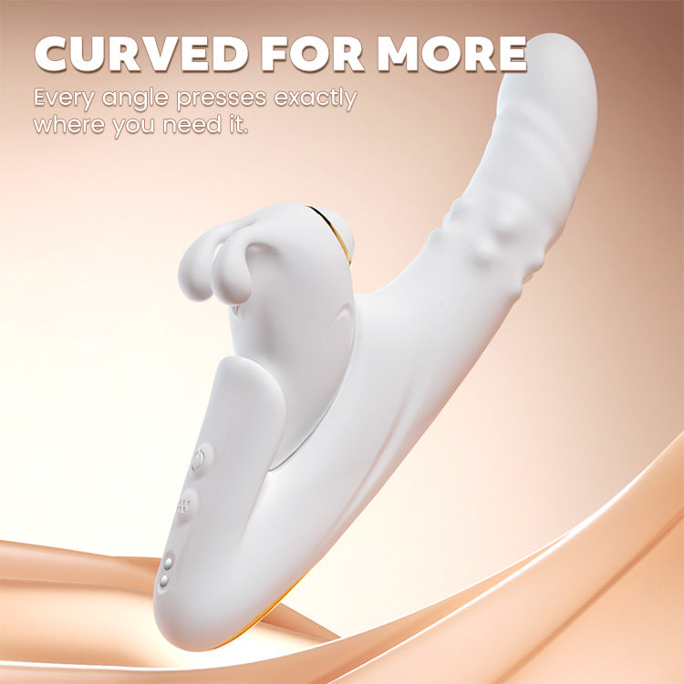 Vibrador 2 en 1 con succión y empuje desmontable con control por app