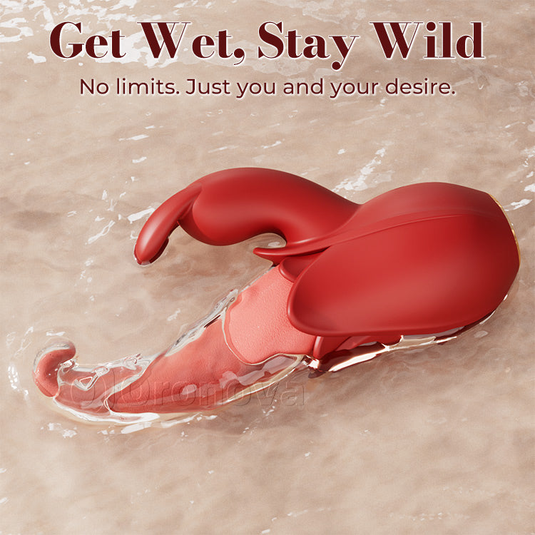 Vibrador de lengua 10 modos, estimulación de doble punto, diseño silencioso