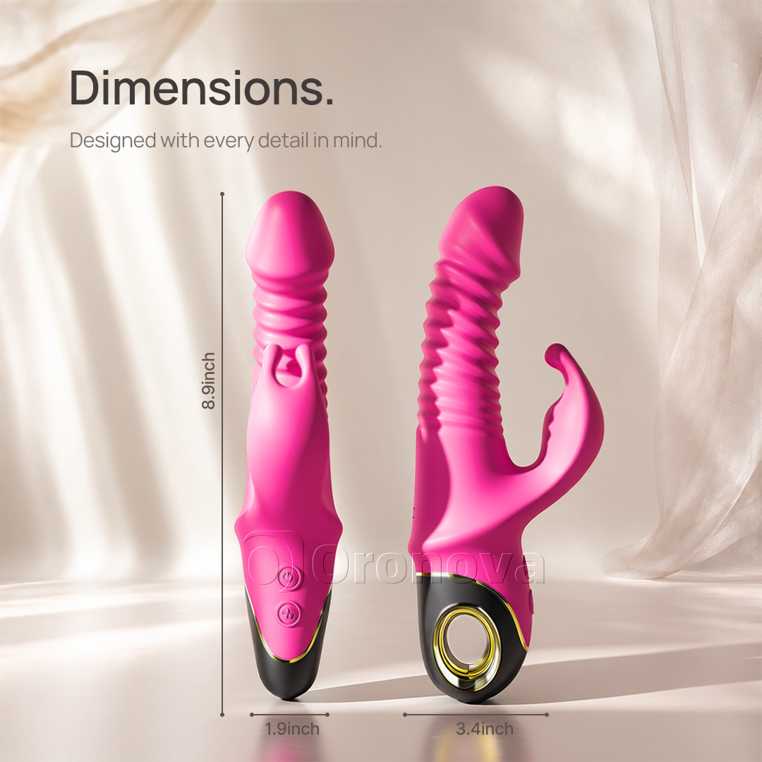 Vibrador 3 en 1 de empuje y rotación con 9 modos de rotación. Posibilidades infinitas.