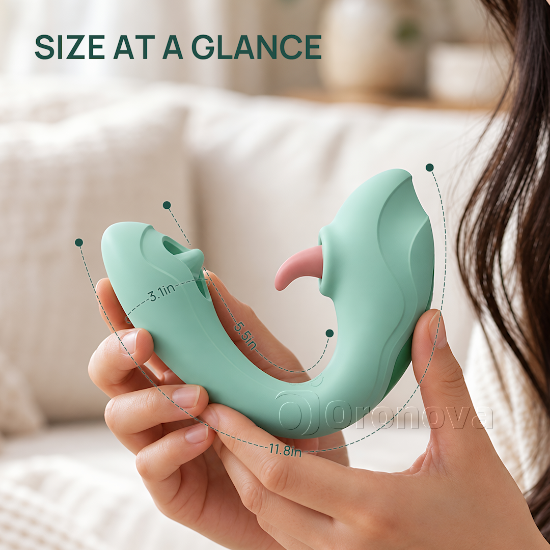 Vibrador 2 en 1 de lengua y golpeteo – Estimulación del clítoris con lamidos, 7 modos de lamido y 7 de golpeteo