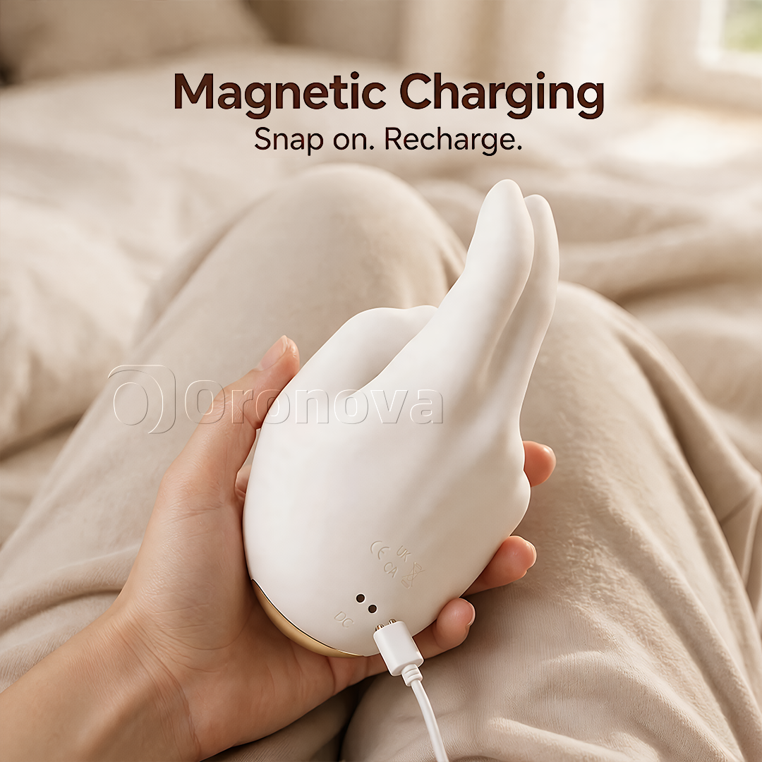 Vibrador con forma de mano - 10 modos de vibración, 10 patrones de golpeteo y estimulación con dos dedos