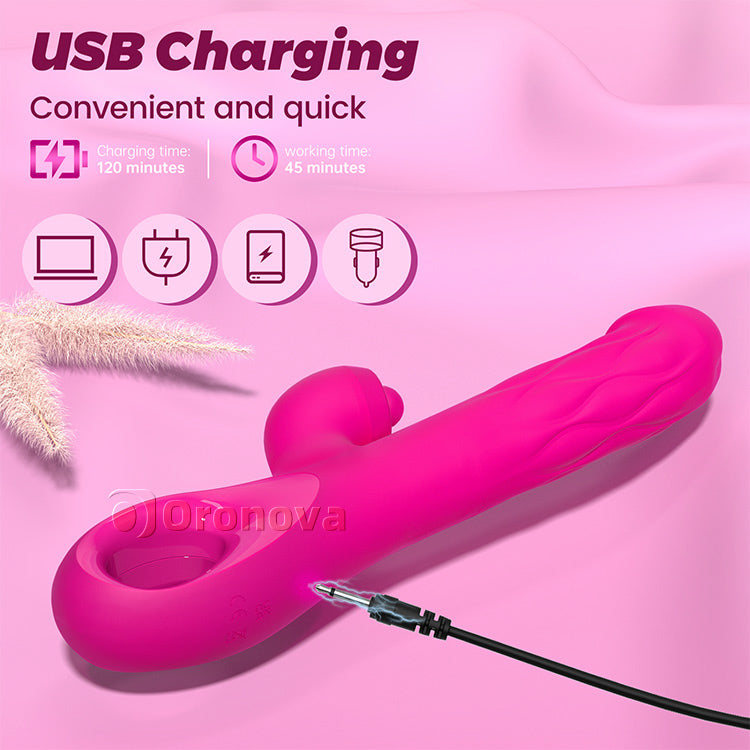 Vibrador 3 en 1 para golpeteo y expansión – Estimulación del punto G y clítoris