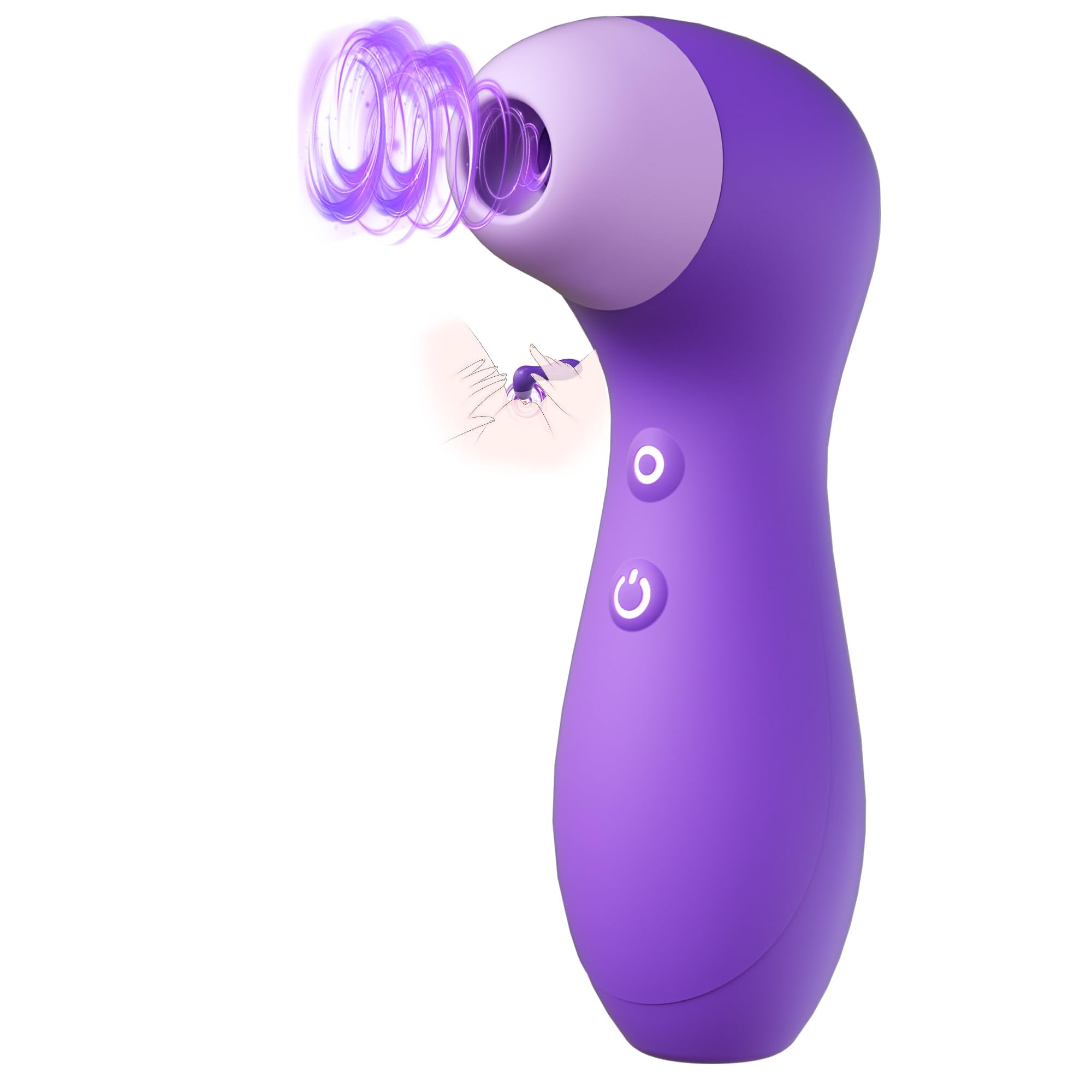 Vibrador y juguete de succión – Recargable, 10 modos, placer femenino