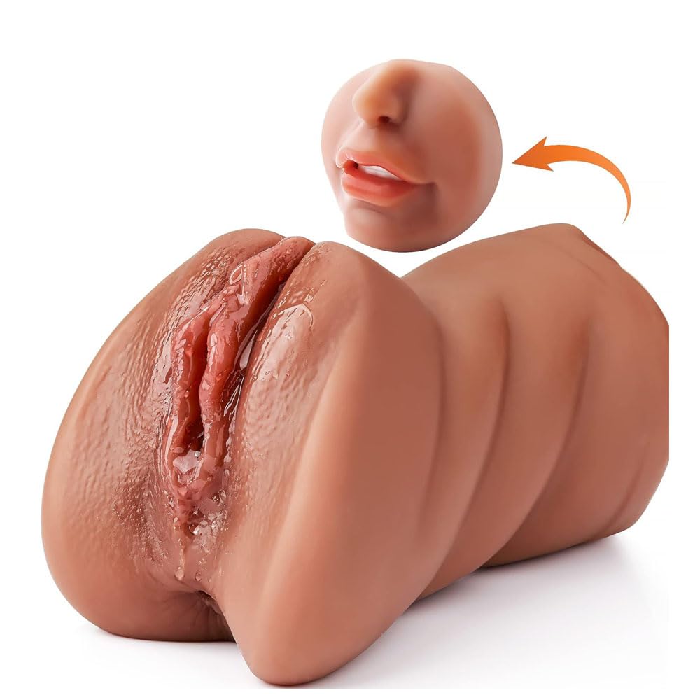6.9 Inch Realistic Pocket Pussy Color carne Masturbador masculino 3 en 1