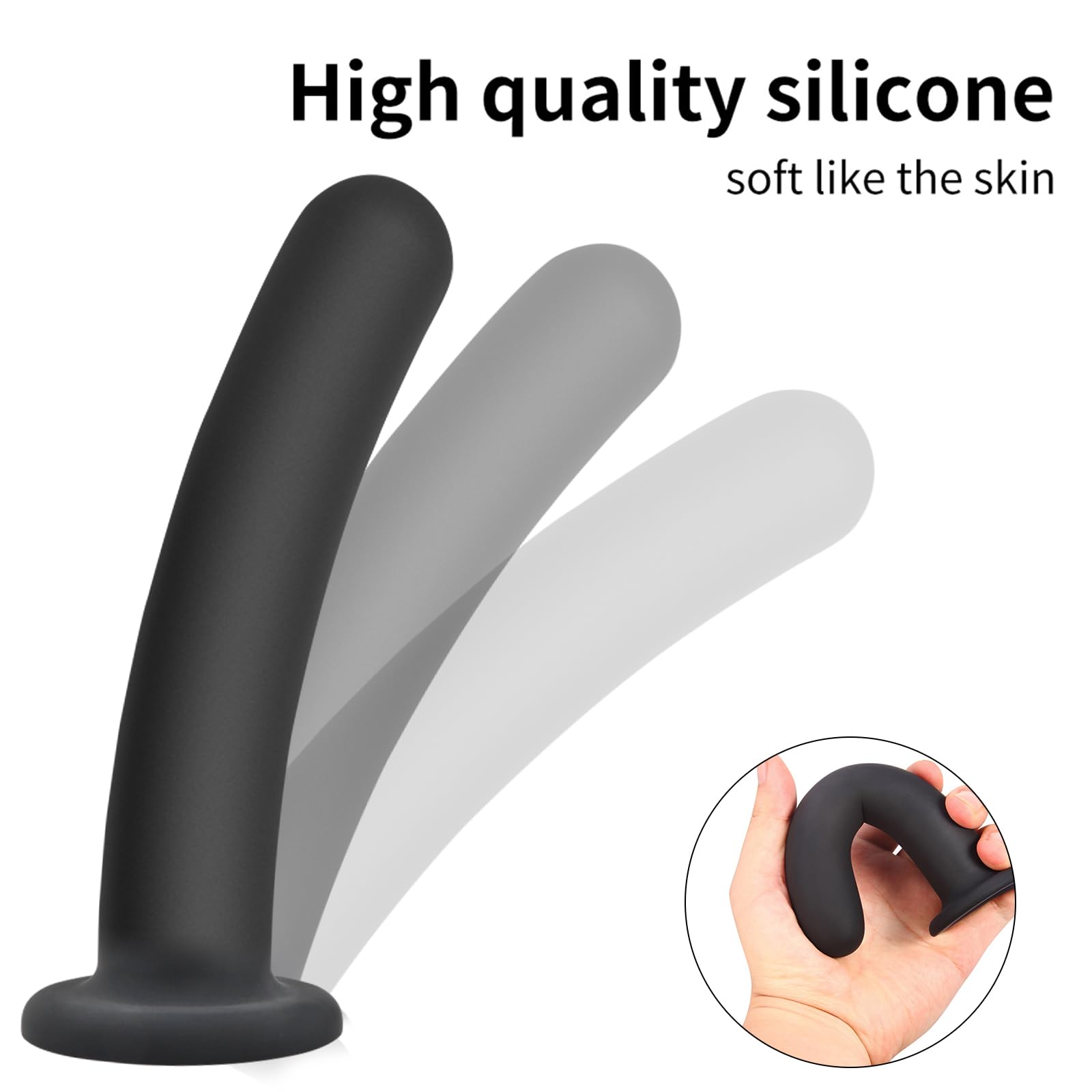 Kit de tapón anal de silicona con base de succión para juego de próstata y punto G
