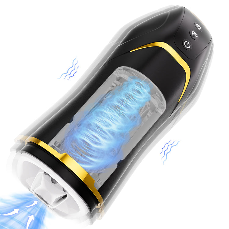 Masturbador masculino auto succionador - Vibrador e impermeable