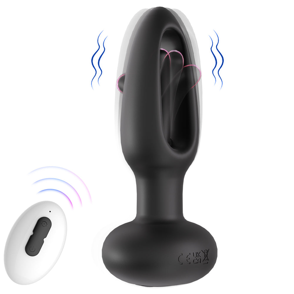 Tapón Anal Vibratorio y Portátil con Aleteo
