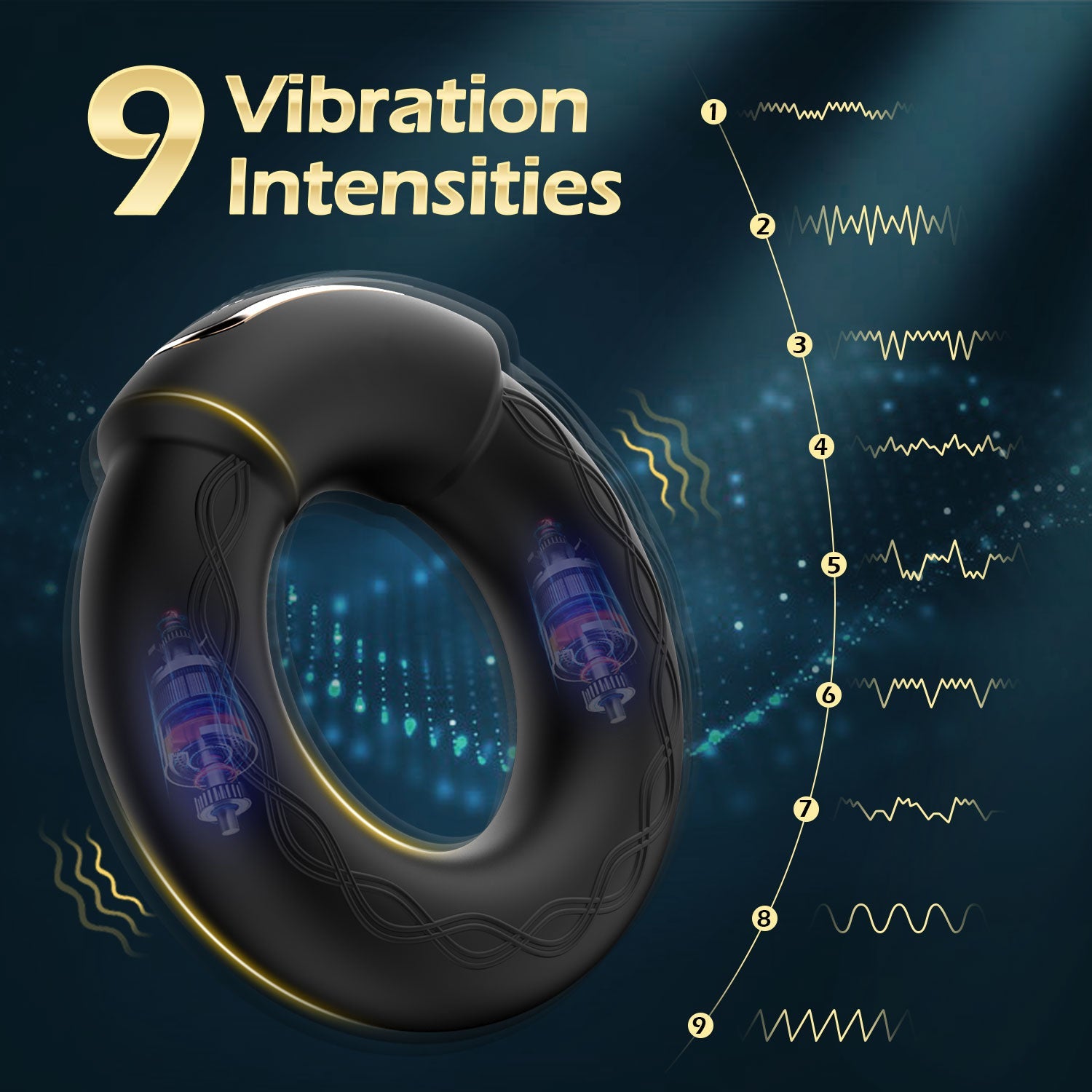 Anillo para el pene calentador - Vibrador y compacto