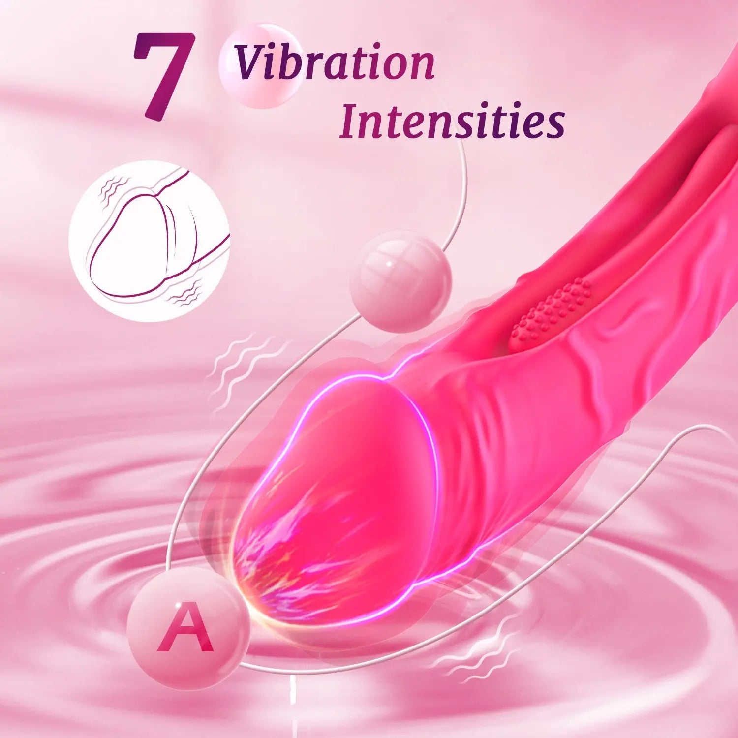 Vibrador Dildo con Aleteo y Vibración