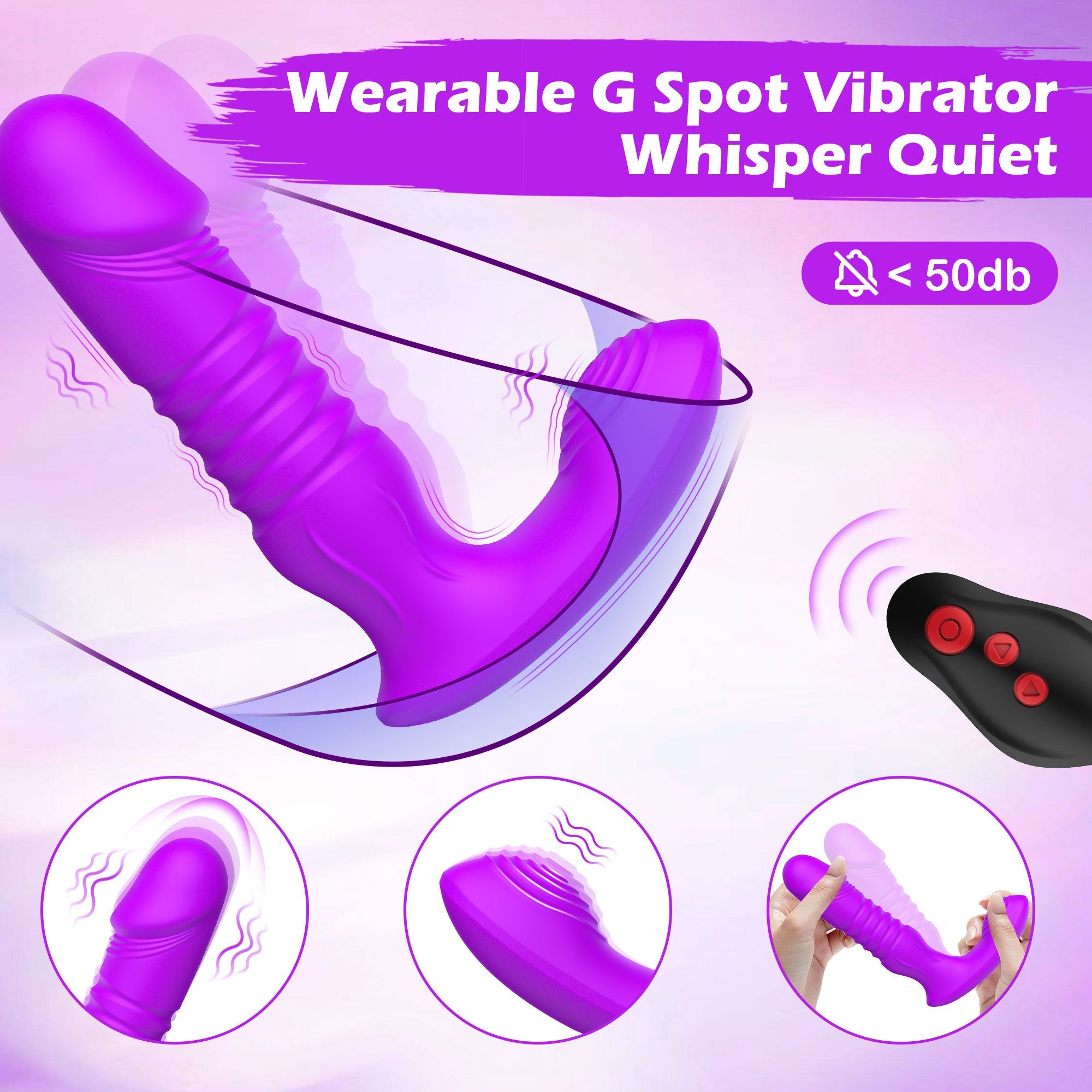 Vibrador Dildo Punto G - Empuje y Vibración