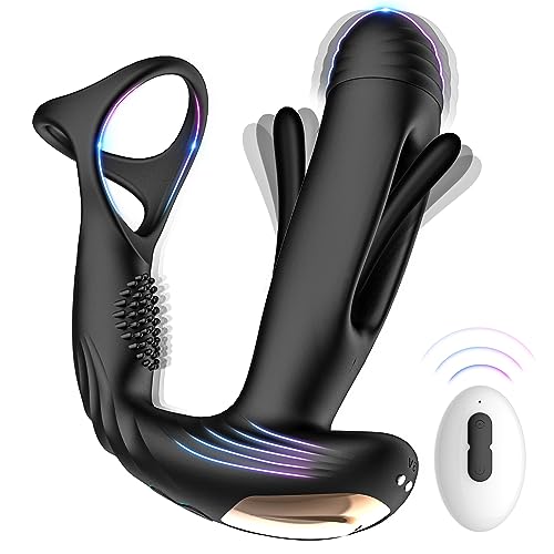 Masajeador Anal Vibratorio con Aleteo - Vibración y Anillo para Pene