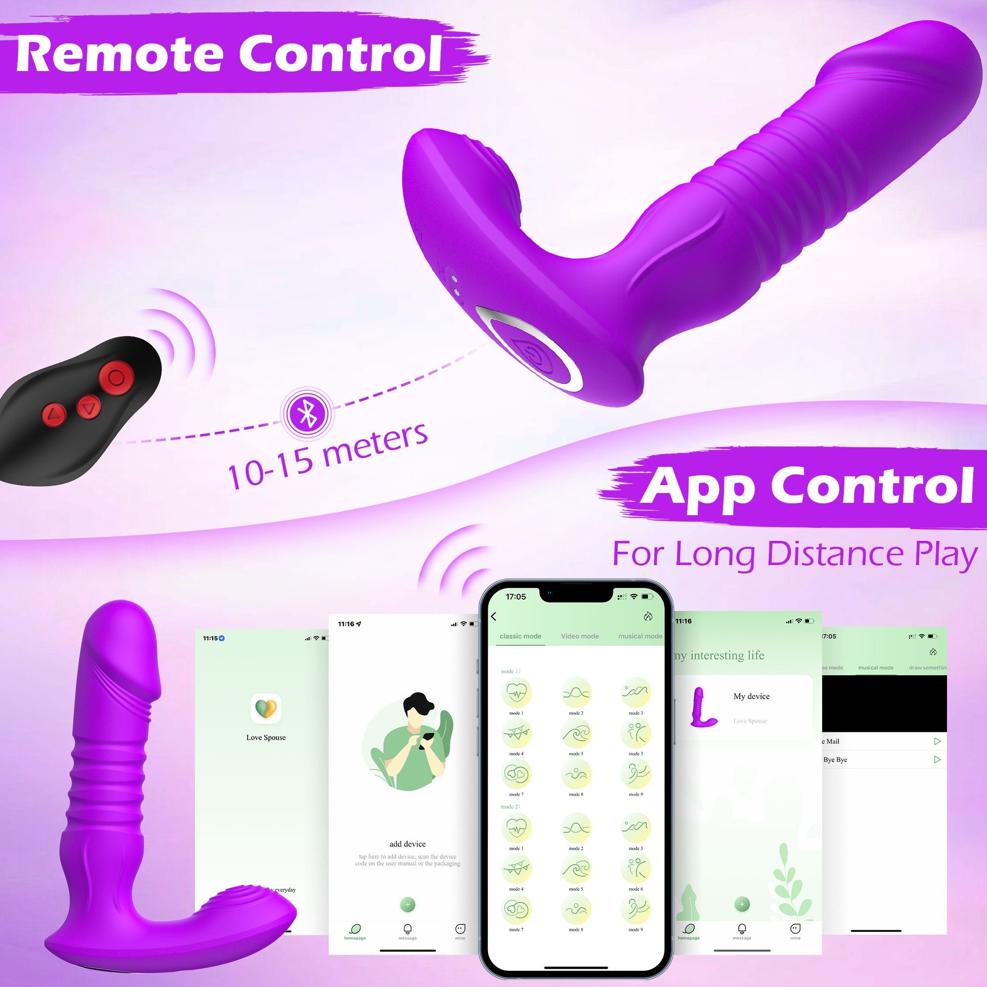 Vibrador Dildo Punto G - Empuje y Vibración