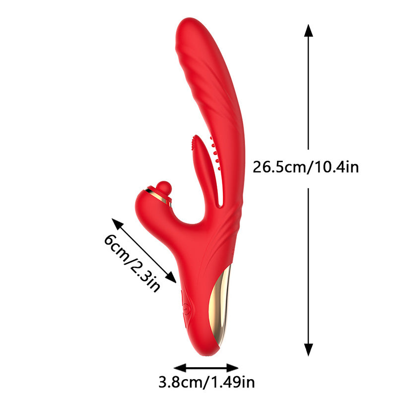 Vibrador de empuje con múltiples modos y función de golpeteo