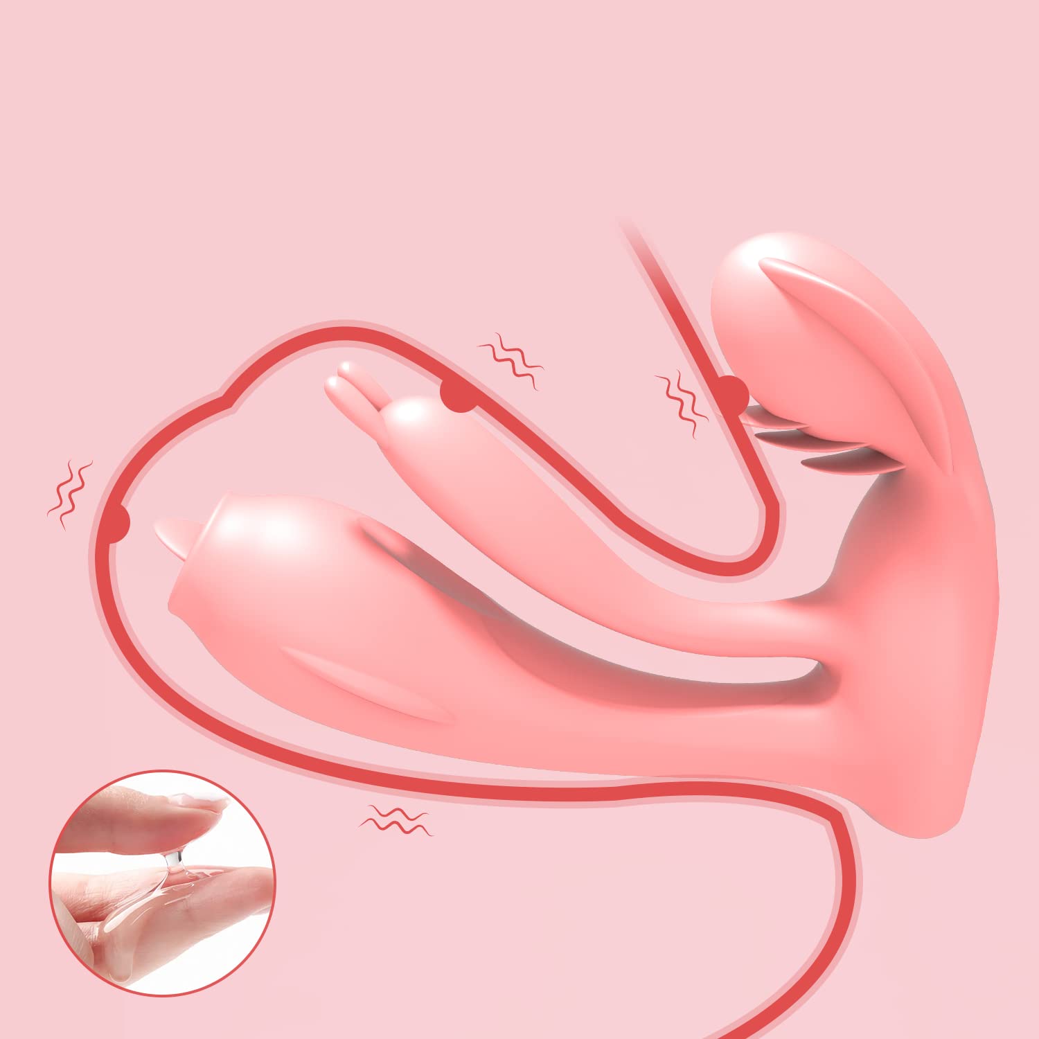 Vibrador de empuje Rabbit - 3 motores y control por app