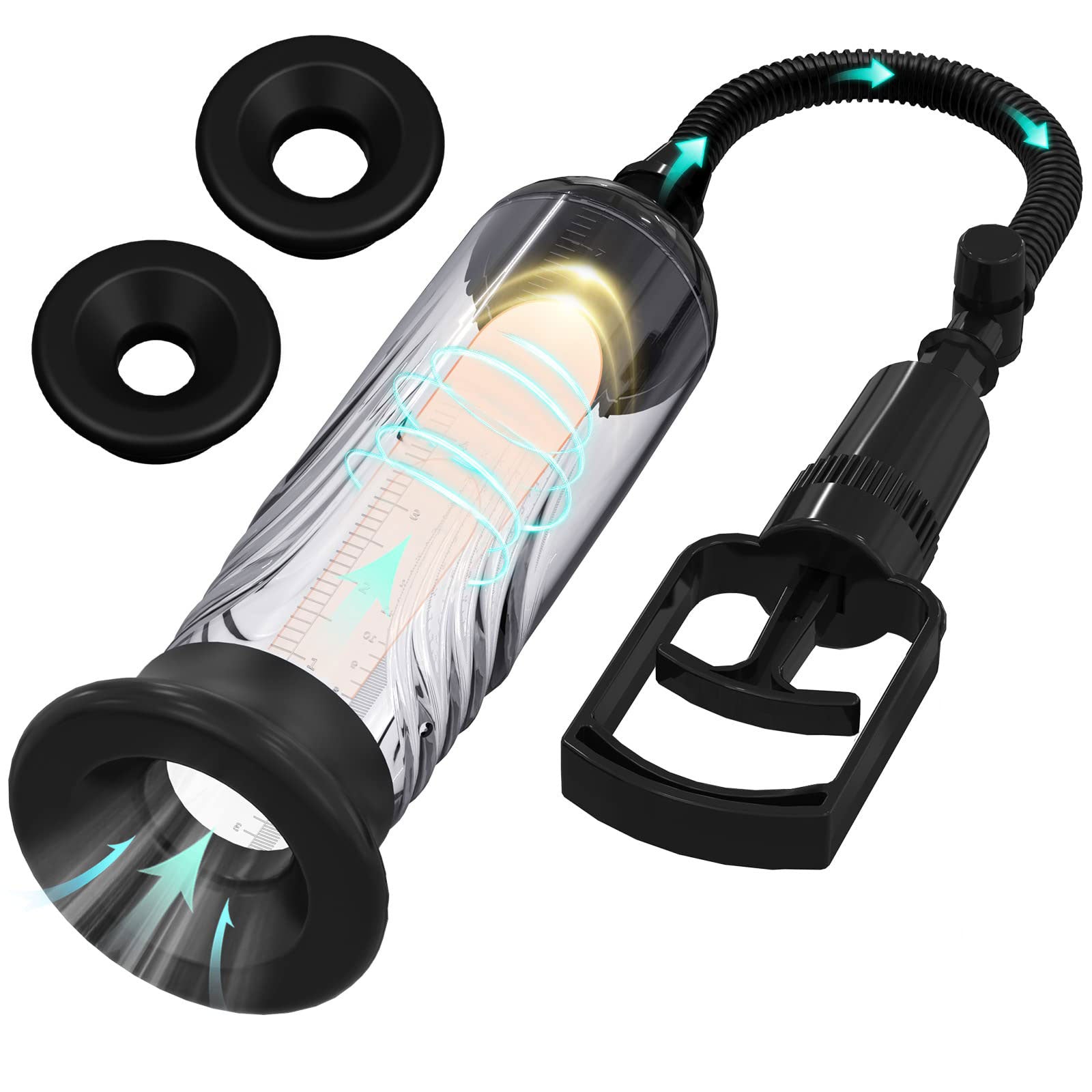 Kit de bomba para pene - 3 fundas y accesorios